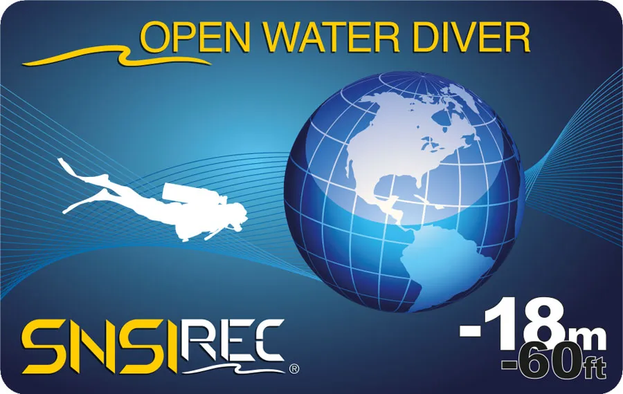 Corso Sub Open Water Diver card
